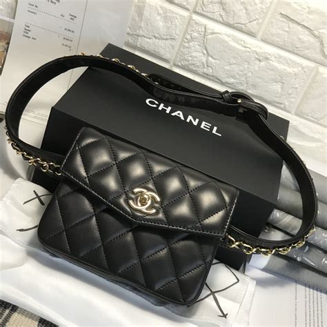 waist belt bag chanel|chanel waist bag with pouch.